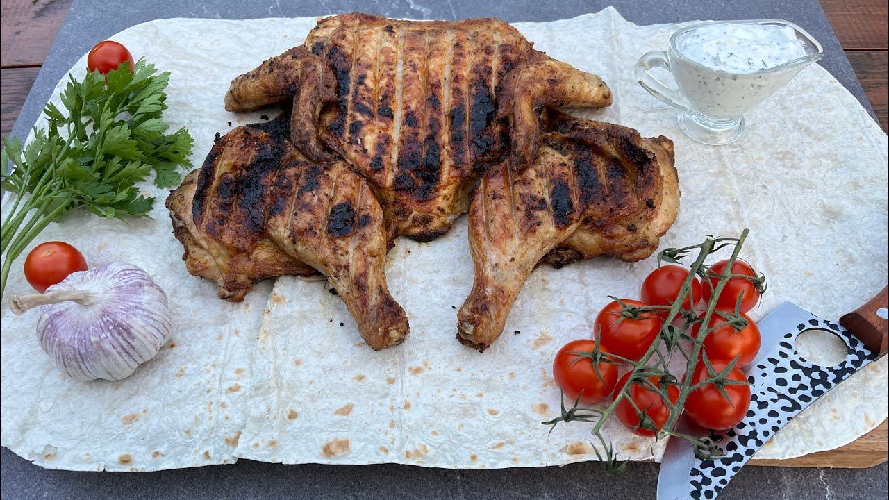 КУРИЦА на МАНГАЛЕ ЧЕСНОЧНАЯ смотреть онлайн