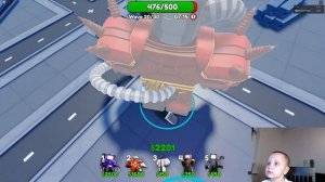 Скибиди защита башни на среднем уровне сложности Roblox