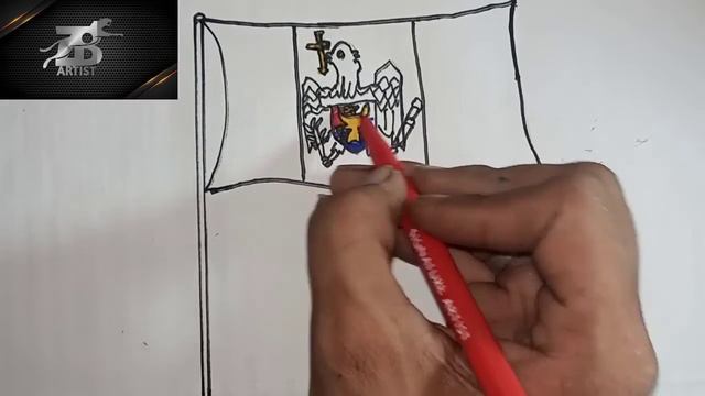 How to draw the notional flag of moldova/How to draw a moldova flag easy step by step/ ZB ARTIST смотреть онлайн