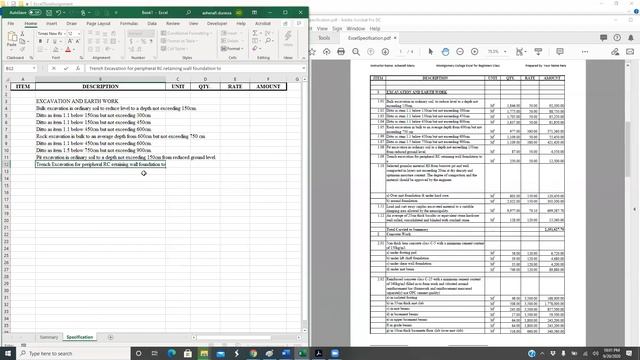 Excel in Amharic How to start Specification #1 ሰፔሲፊኬሽን መስራት እንዴት እንደምንጀምር እና ሠንጠረዥ ፎርማት ማድረግ смотреть онлайн