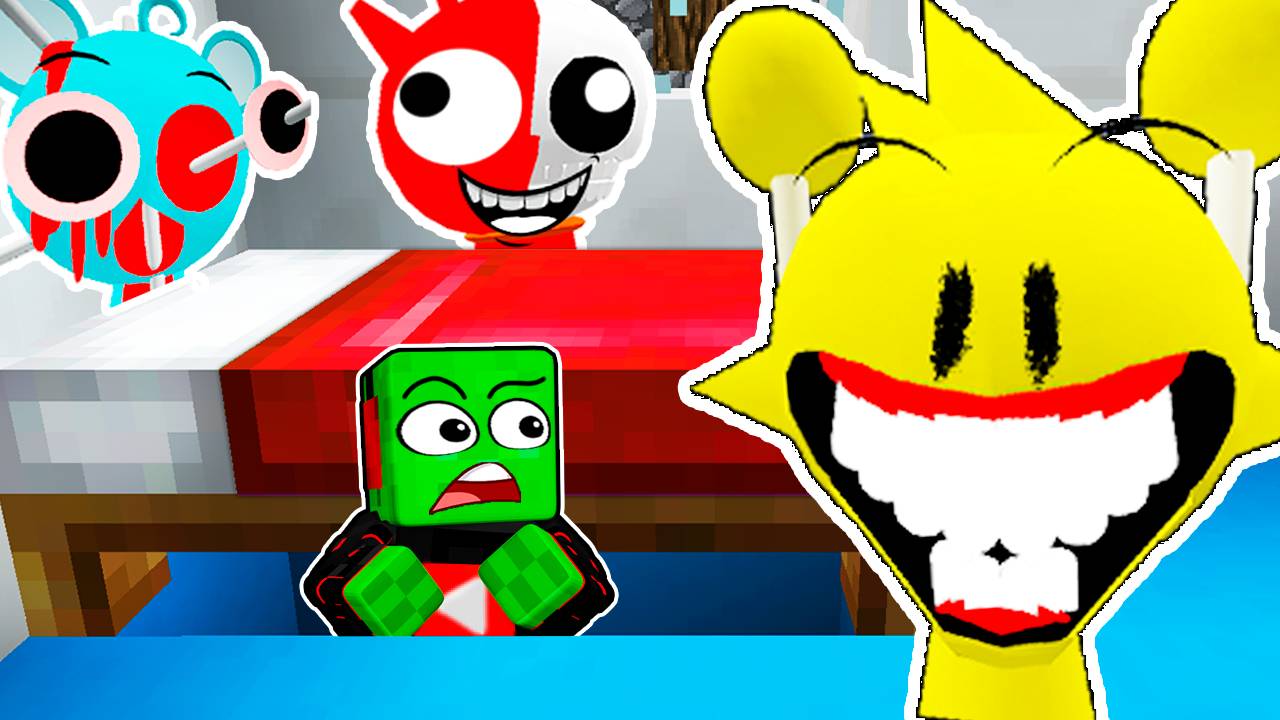 СПРЯТАЛСЯ ПОД КРОВАТЬЮ ОТ СПРУНКОВ ХОРРОР В МАЙНКРАФТ ЗОМБАК смотреть онлайн