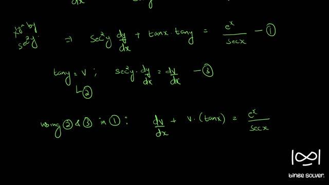 Q280 Solve (secxtanxtany - e^x)dx + (secxsec^2y)dy = 0 смотреть онлайн