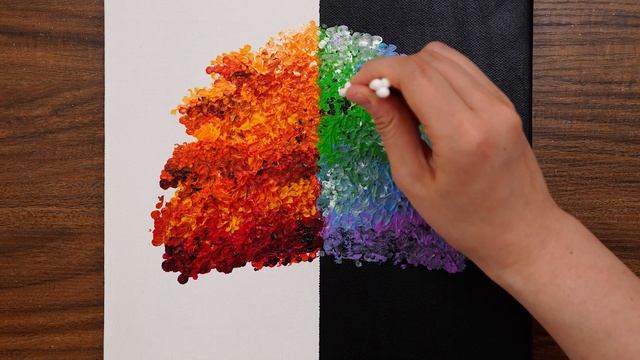Half & Half Tree Life Acrylic Painting Step by Step (1344)｜Satisfying Demo смотреть онлайн