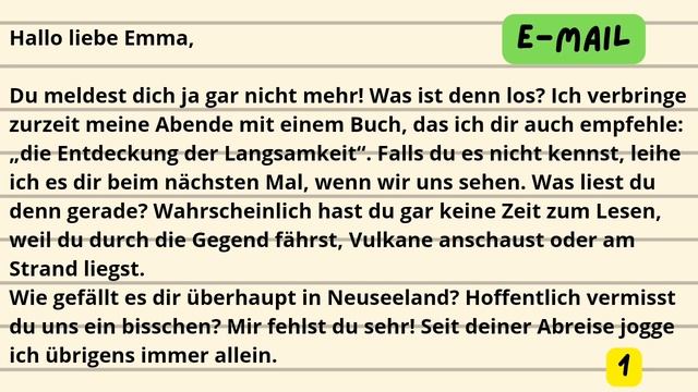 LESEN, читаем базовые тексты на немецком, тема: E-Mail🙂 смотреть онлайн