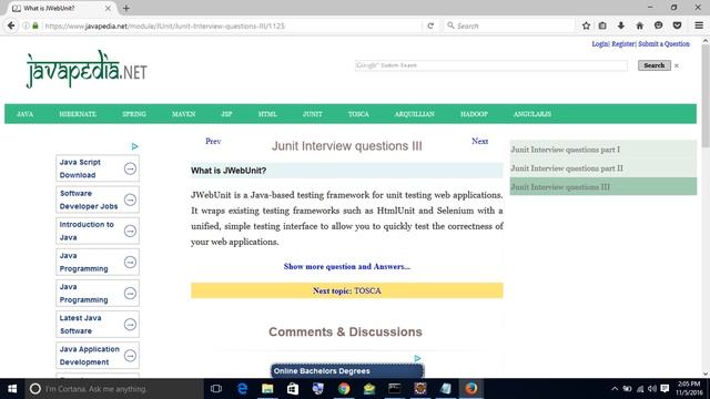 What is JWebUnit?
| javapedia.net смотреть онлайн