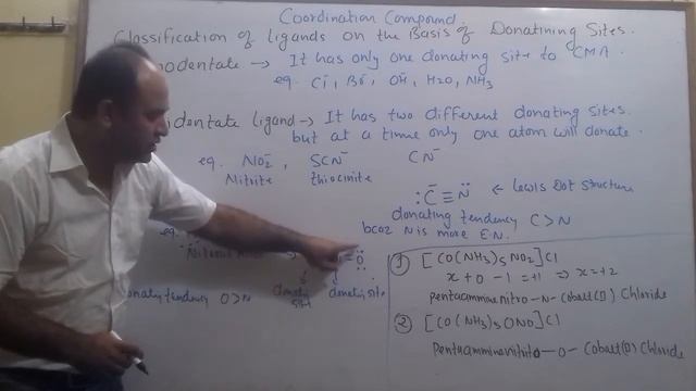 MONODENTATE AND AMBIDENTATE LIGANDS-COORDINATE COMPOUNDS