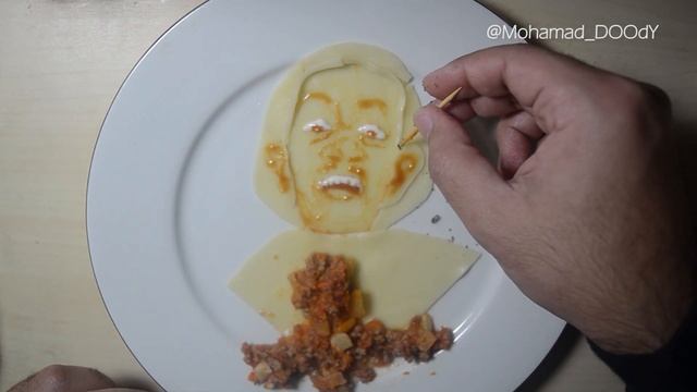 Drawing PewDiePie using LASAGNA !! Artist tries food art смотреть онлайн