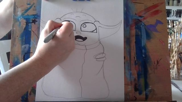 Draw With Me - Baby Yoda Cartoon смотреть онлайн