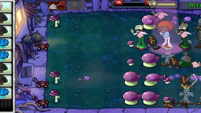 Plants vs Zombies Растения против Зомби Ночь, сложно смотреть онлайн