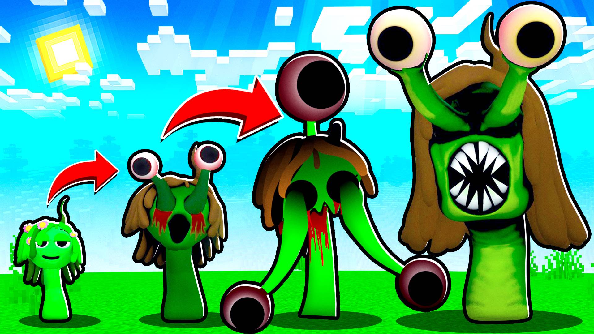 ЭВОЛЮЦИЯ ВИНЕРИЯ СПРАНКИ В МАЙНКРАФТ 5 ФАЗА СПРУНКИ МУЛЬТИК смотреть онлайн