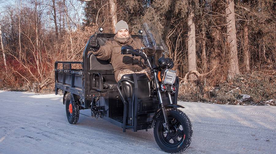 Грузовой электрический трицикл Rutrike D4 1800 - использование за городом, в частном хозяйстве! смотреть онлайн