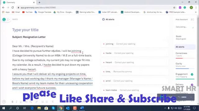 How to check Grammar in Grammarly 2020 | Check grammar Online for free | Smart HR смотреть онлайн