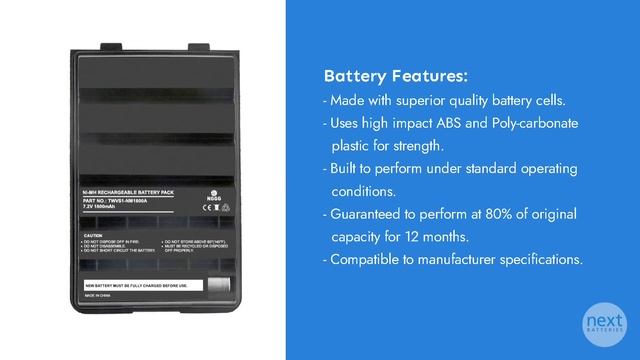 Vertex Standard VX-150 Battery смотреть онлайн