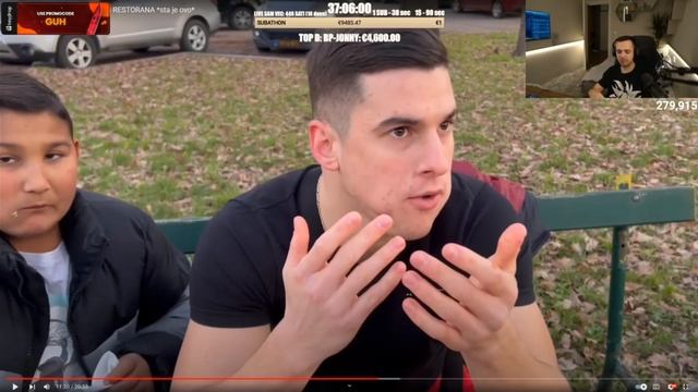 Guh rakcija SIMI I GEDZA PROBAVAJU HRANU KOD BAKE смотреть онлайн