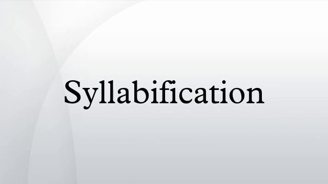 Syllabification смотреть онлайн