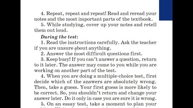 How to study for tests. Английский по текстам, ГДЗ 7 класс - стр. 252 упр 3a смотреть онлайн