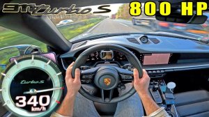 800ЛС PORSCHE 992 TURBO S  340КМ/Ч на АВТОБАНЕ БЕЗ ОГРАНИЧЕНИЯ СКОРОСТИ AutoTopNL