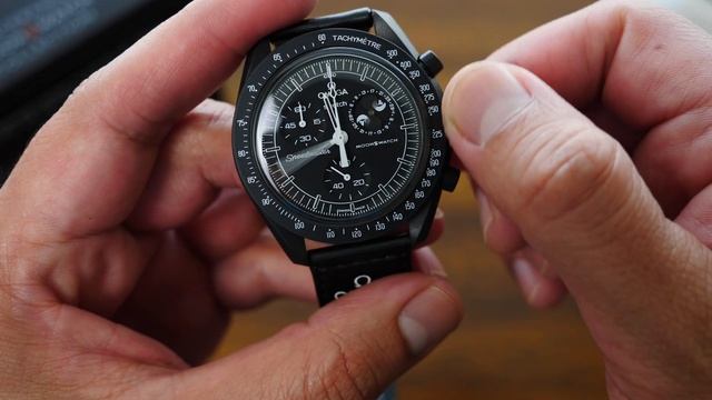 Omega X Swatch Snoopy Black Mission To The Moonphase New Moon Unboxing