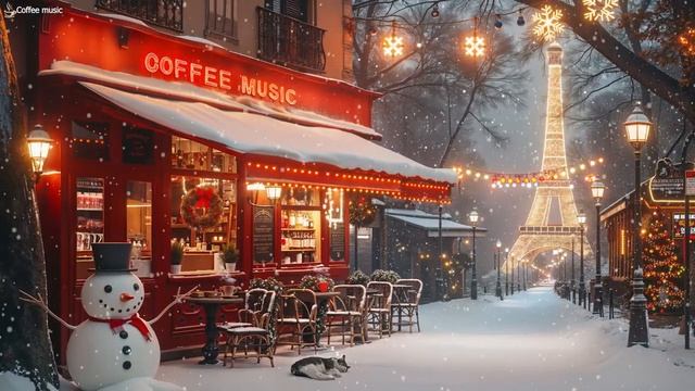 Peaceful Winter Scenery in Paris with Relaxing Piano Jazz ~ Sweet Jazz Music for Studying, Work смотреть онлайн