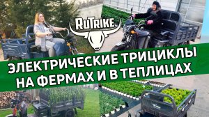 Грузовые трициклы Rutrike на фермах и в теплицах