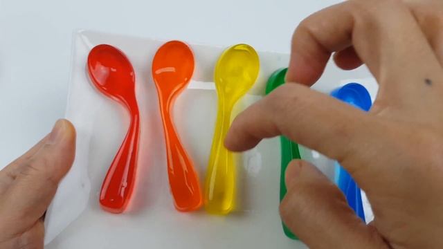 DIY How To Make Soft Spoon Rainbow Colors Jelly Pudding Gumi