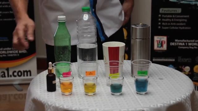 Destina 1 Advance Scalar Energized Alkaline Flask Water Demo pH Test, Tap Water. смотреть онлайн