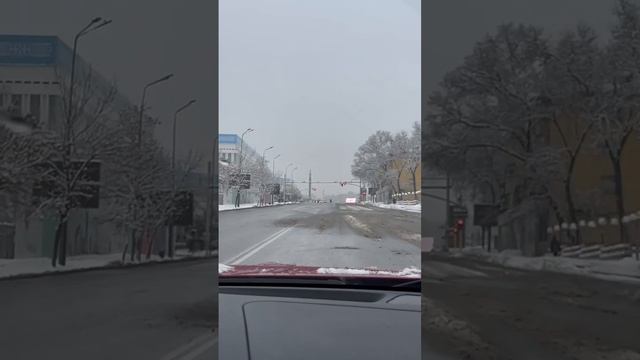 Алматы. Улица Наурызбай Батыра - Сатпаева. Январь 2023. Казахстан. Kazakhstan. Almaty. January 2023 смотреть онлайн