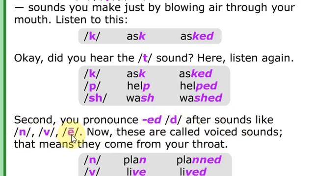 How to pronounce "ed" at the end of the regular verb. смотреть онлайн