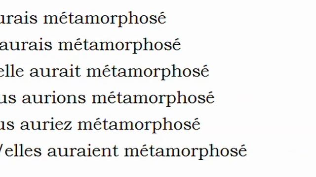 Изучение французского языка = Спряжение глаголов = Métamorphoser смотреть онлайн