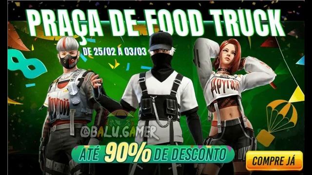 AMANHÃ! EVENTO FOODTRUCK, PASSE BARATO?, ESTILO TECH, NOVO DIAMANTE ROYALE, ARMA ROYALE, FREE FIRE смотреть онлайн