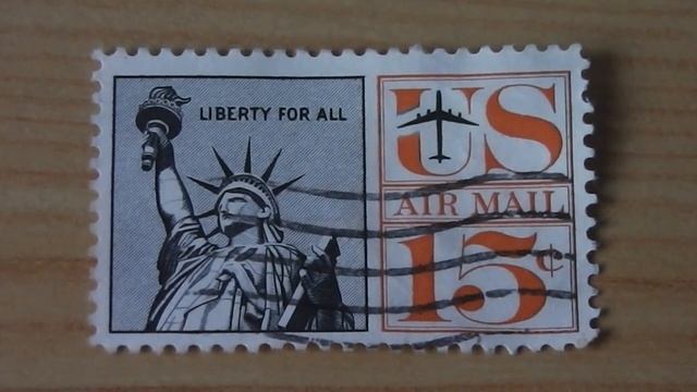 US Air Mail - Liberty for all Postage Stamp смотреть онлайн