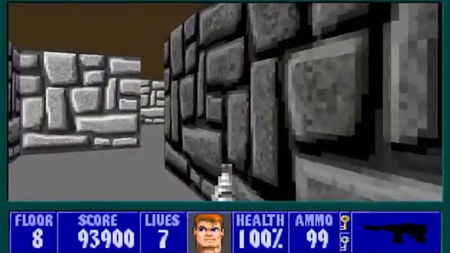 Wolfenstein 3D - Episode 2 Floor 8 Aardwolf Maze 100% Unofficial смотреть онлайн