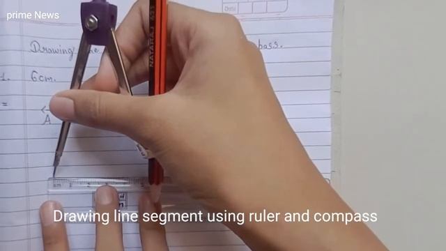 Drawing line segment using ruler and compass = 5 cm.📏✏ смотреть онлайн