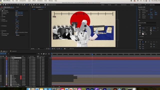 A Stunning Collage Animation | Step By Step Collage Animation Tutorial In After Effects