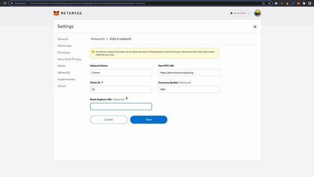 How to quickly add the Cronos (Crypto.com) Network to your MetaMask Wallet (Needed for CroNodes) смотреть онлайн