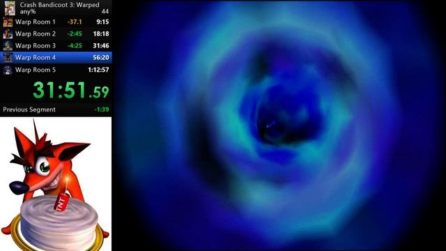 Crash Bandicoot 3: Warped Speed Run - Any% (1:00:48) by RikoTheFoxKid смотреть онлайн