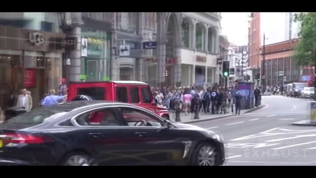 Mercedes BRABUS G63 AMG CHROME RED - Exhaust SOUNDS!! смотреть онлайн