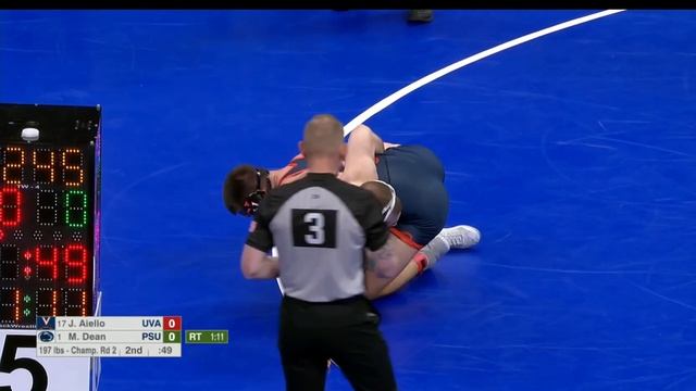 197lbs Max Dean (Penn State) vs Jay Aiello (Virginia) смотреть онлайн