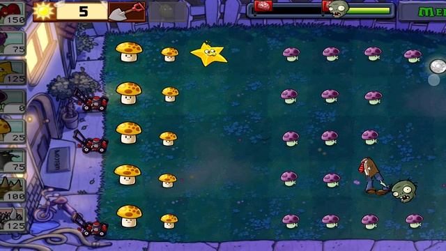Plants vs Zombies Растения против Зомби Ночь, сложно смотреть онлайн