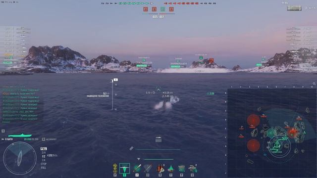 World of Warships Хитрый эсминец типо догоняет Гату! смотреть онлайн