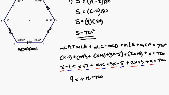 Interior Angle Formula Applied to Irregular Hexagon смотреть онлайн