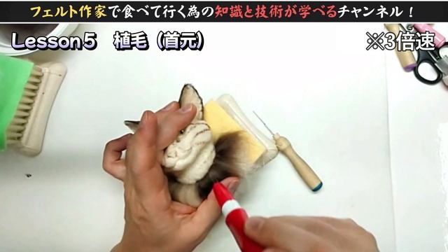 ⑤【キジトラ】レッスン動画　#羊毛フェルト　#リアル羊毛フェルト　#ニードルフェルト　＃羊毛フェルト作家　ハンドメイド смотреть онлайн