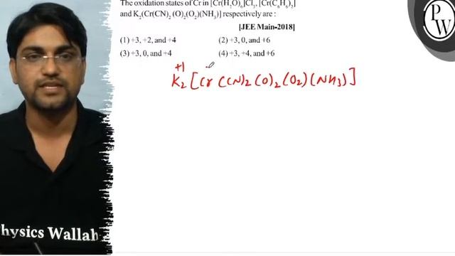 The oxidation states of \( \mathrm{Cr} \) in \( \left[\mathrm{Cr}\l... смотреть онлайн