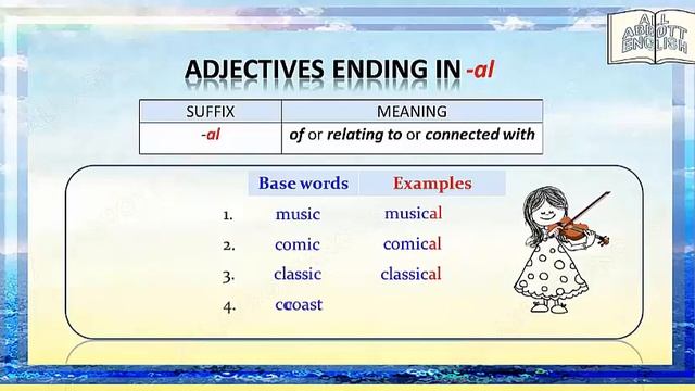 Forming Adjectives by adding suffixes to nouns &verb смотреть онлайн