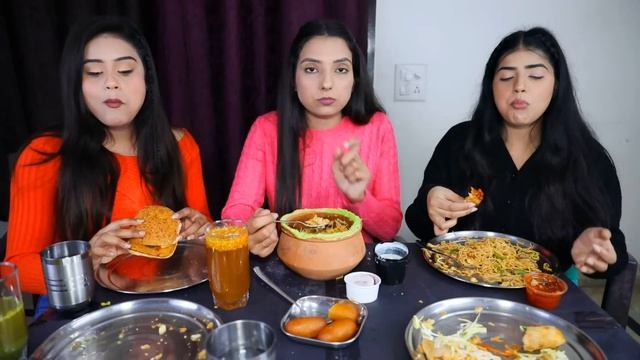 Golgappa, Burger, Chow Mein, Handi Biryani, Spring Roll and Gulab Jamun Challenge | Food Challenge смотреть онлайн