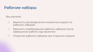 [Курс «Autodesk Revit для архитектора и конструктора»] Рабочие наборы