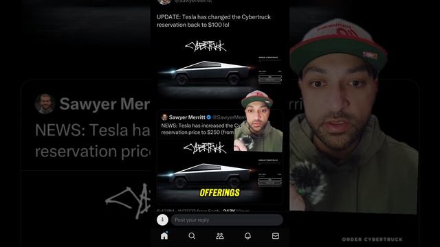 Tesla Cybertruck Price Change #teslatok #greenscreen #cybertruck #teslamodely #teslamodel3 смотреть онлайн
