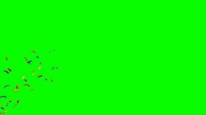 Футаж на зеленом фоне — Конфетти, Confetti