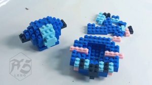 Merakit lego lucu bricks karakter stitch
