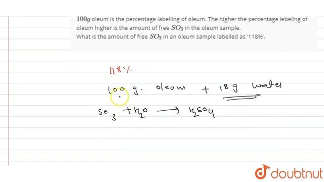 The percentage labelling (mixture of `H_(2)SO_(4)` and `SO_(3))` refers to the total mass of pure смотреть онлайн